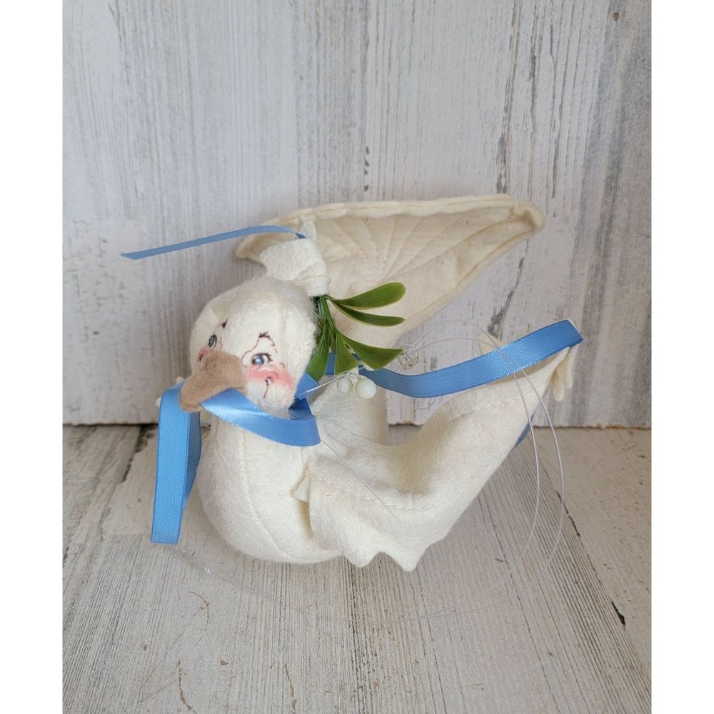 Vintage 1993 Annalee goose dover white xmas